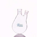 Double-necked evaporating flask, bevelled side necks, 25 to 3.000 ml