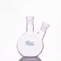 Double-necked flat-bottom flask, bevelled side necks, 250 ml to 5.000 ml