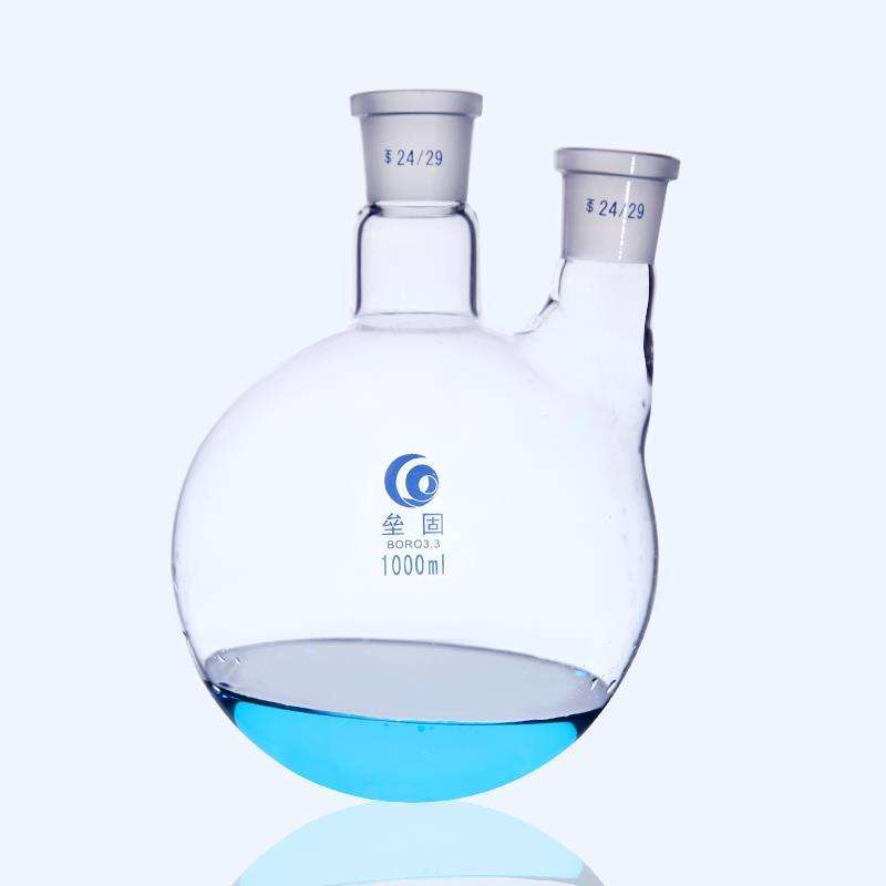 Double-necked round-bottom flask, parallel side necks, 250 ml to 20.000 ml
