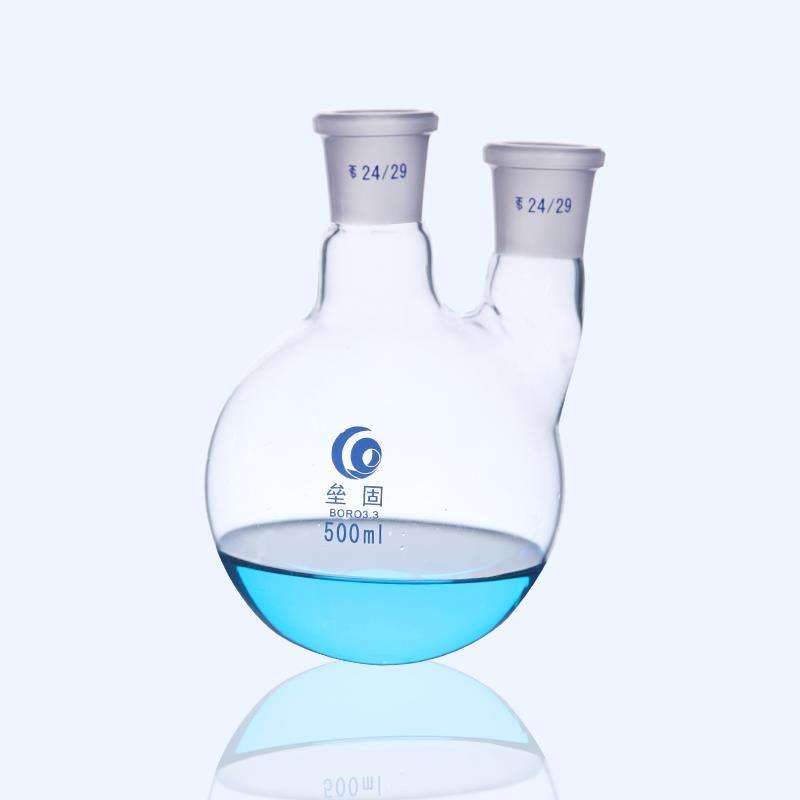Double-necked round-bottom flask, parallel side necks, 250 ml to 20.000 ml