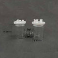 Dual chamber H-cell membrane sealed electrochemical reactor, capacity 50 to 500 ml