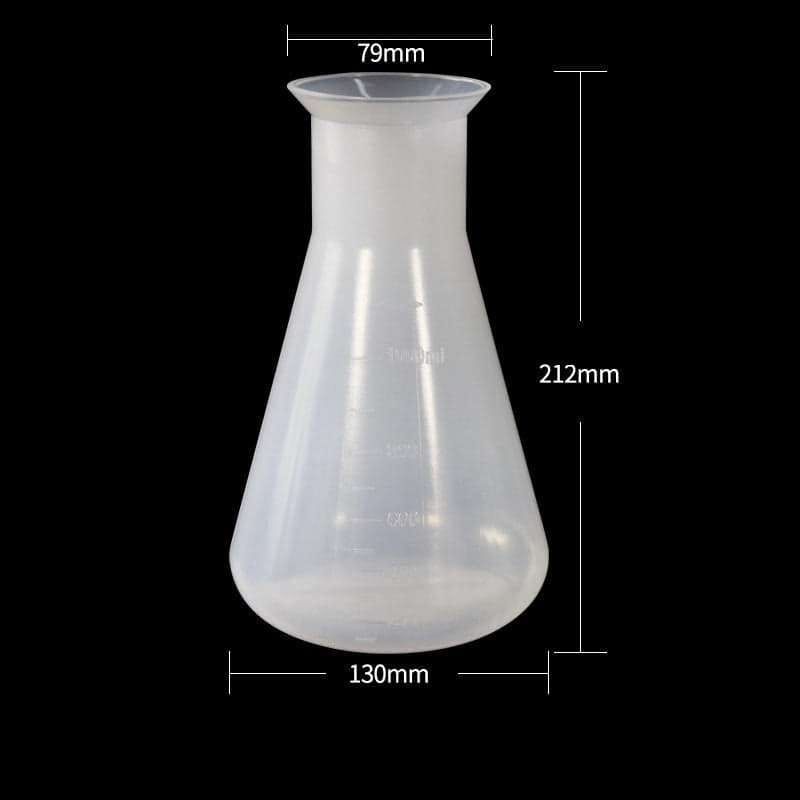 Erlenmeyer flask, Plastic PP, capacity 50 ml to 2.000 ml