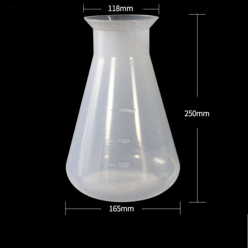 Erlenmeyer flask, Plastic PP, capacity 50 ml to 2.000 ml
