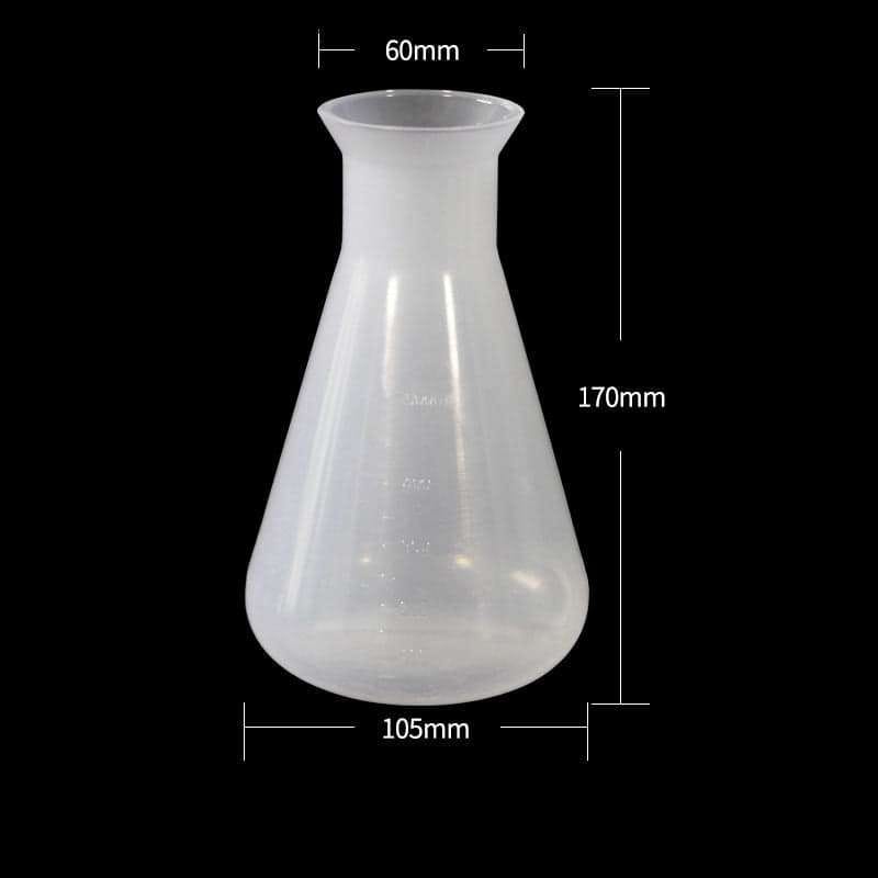 Erlenmeyer flask, Plastic PP, capacity 50 ml to 2.000 ml