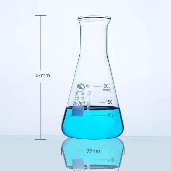 Erlenmeyer flask, wide neck, 50 ml to 5.000 ml