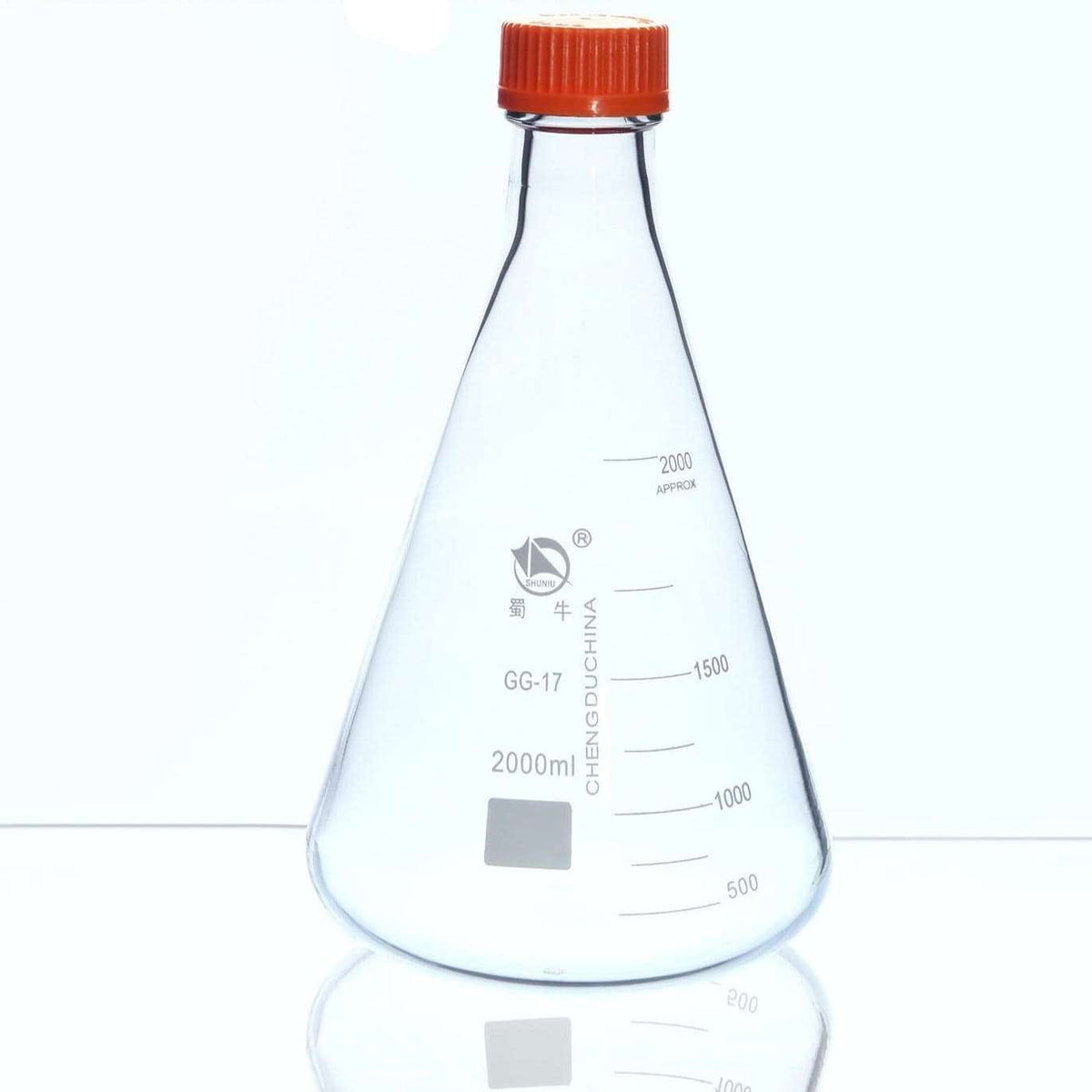 Erlenmeyer Flask with Screw Closure, Heavy Duty, 250 ml to 5,000 ml