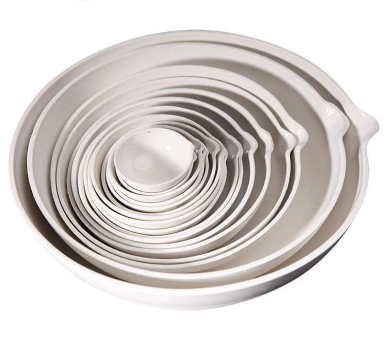 Evaporating Dish With Round Bottom, Porcelain, Capacity 35 to 5.000 ml