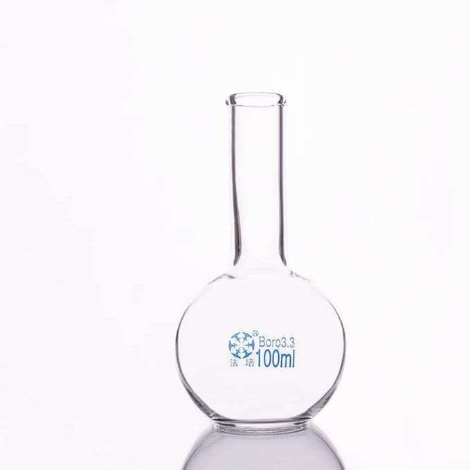 Flat bottom flask with long neck, 50 to 3.000 ml