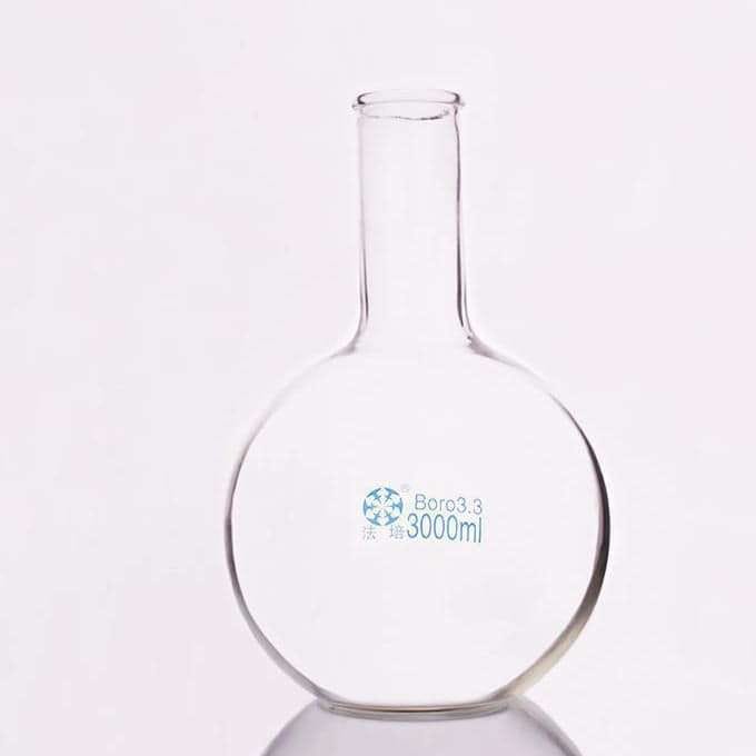 Flat bottom flask with long neck, 50 to 3.000 ml