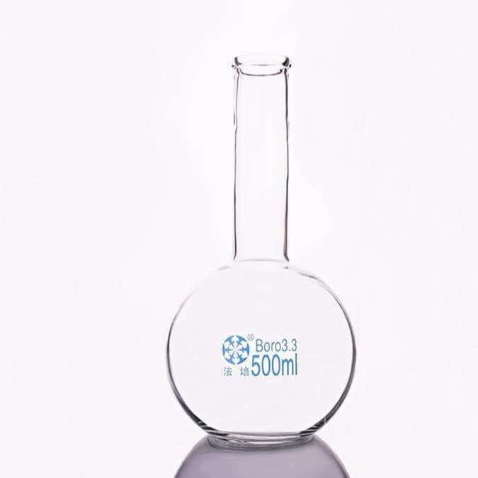 Flat bottom flask with long neck, 50 to 3.000 ml