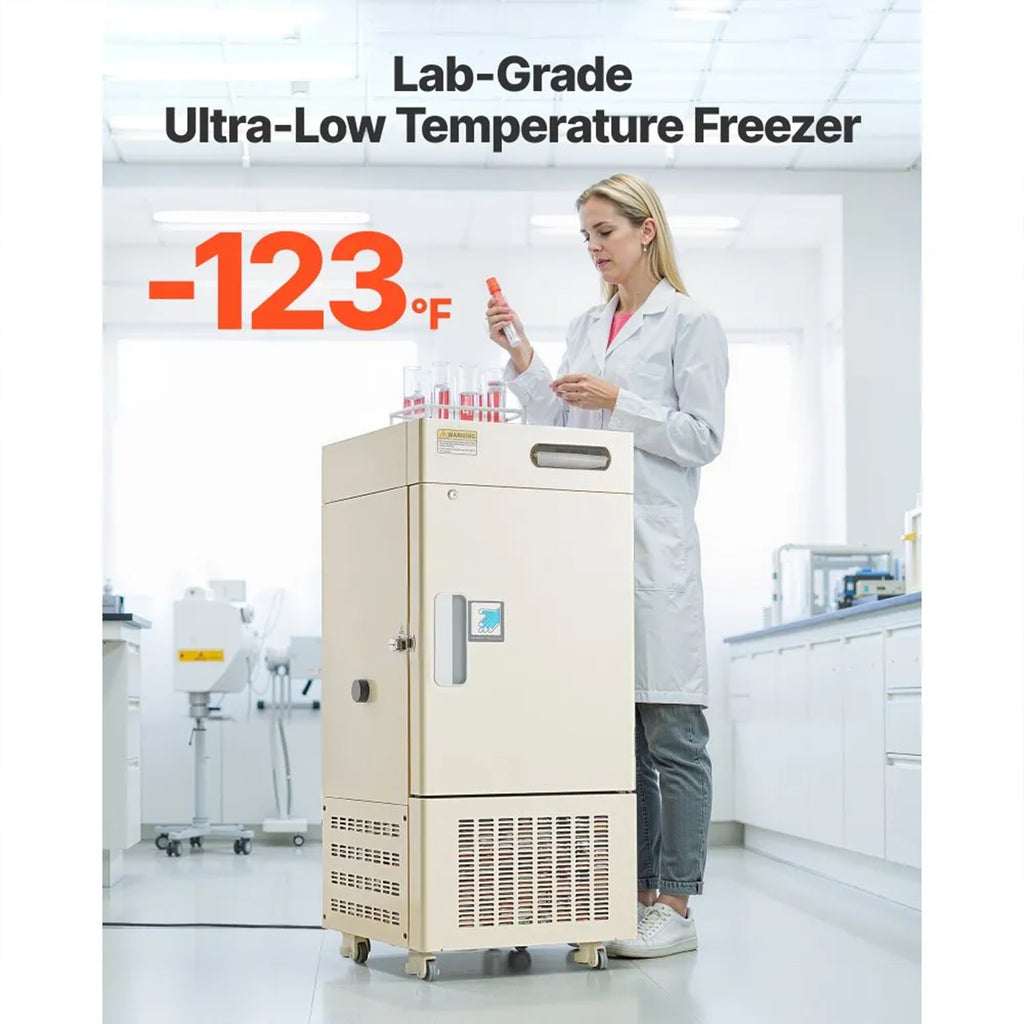 Ultra Low Temperature Lab Freezer, −40℉ to −123℉ Adjustable Temp Range