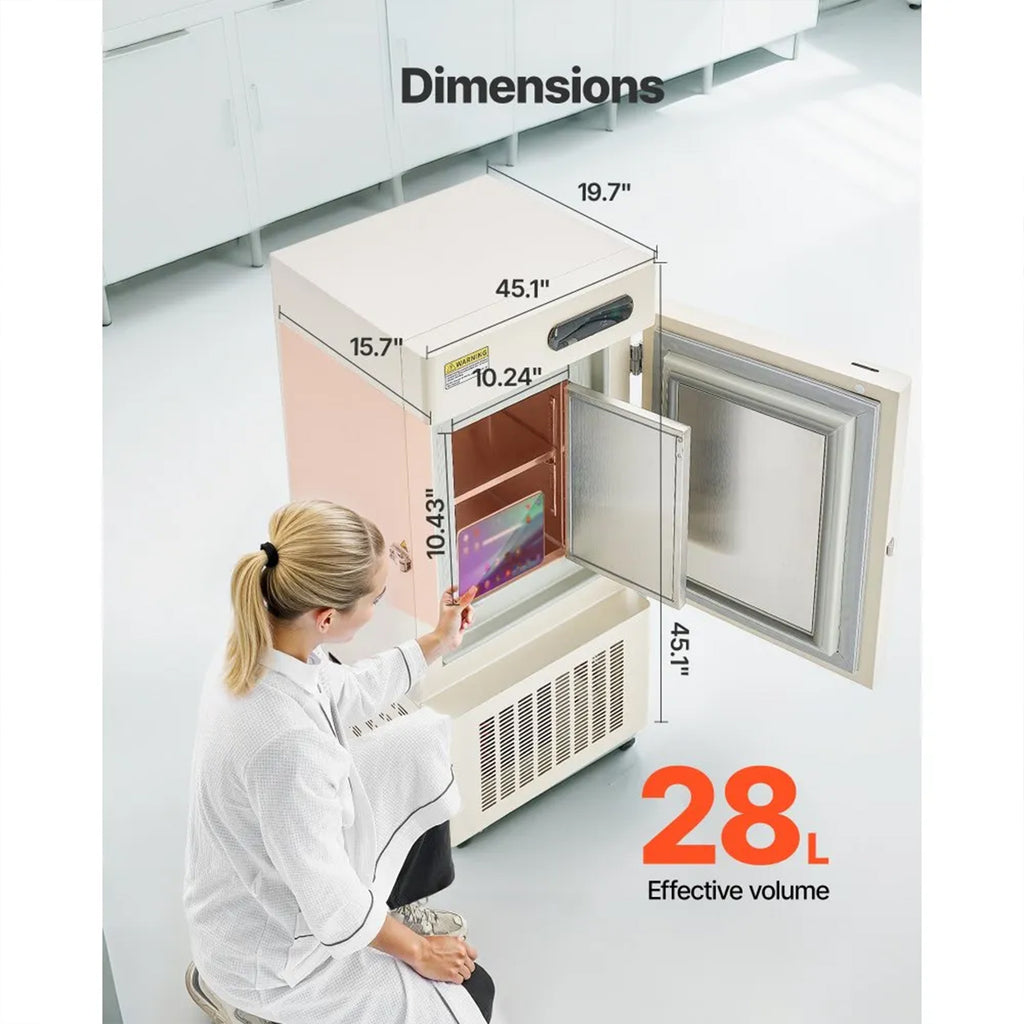 Ultra Low Temperature Lab Freezer, −40℉ to −123℉ Adjustable Temp Range