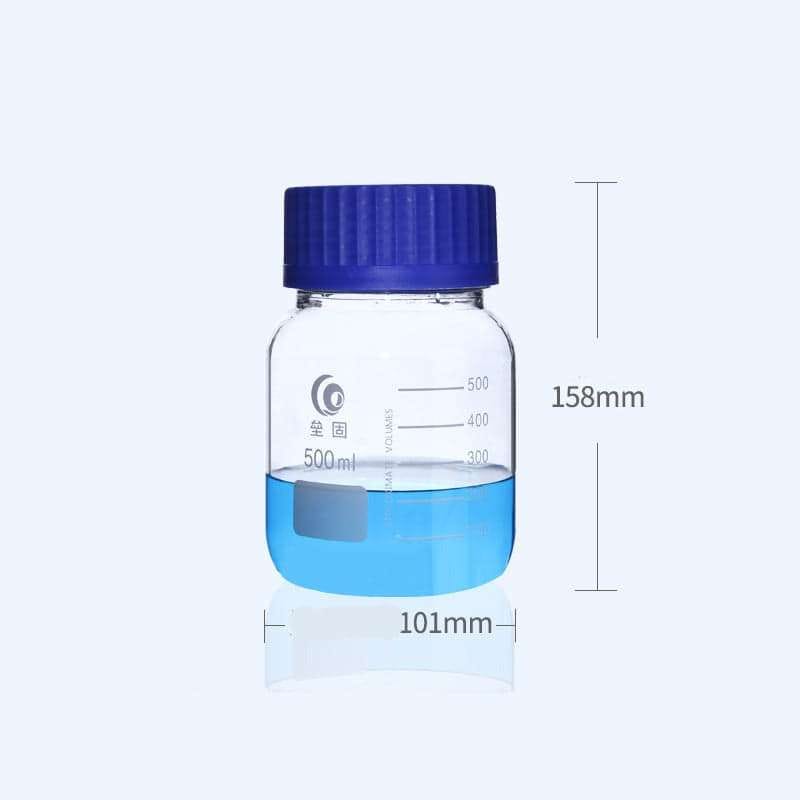 GL 80 Clear Glass Bottle, Graduated, 250 to 1000 ml