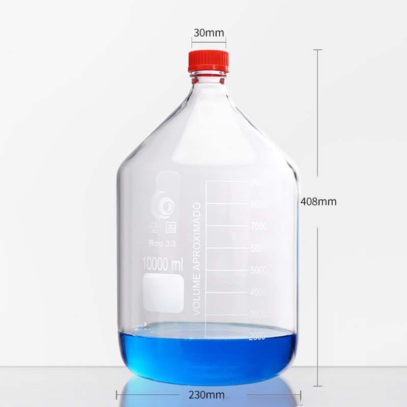 GL45 Screw top bottle, Clear Glass Reagent Bottle, 100 ml to 20000 ml
