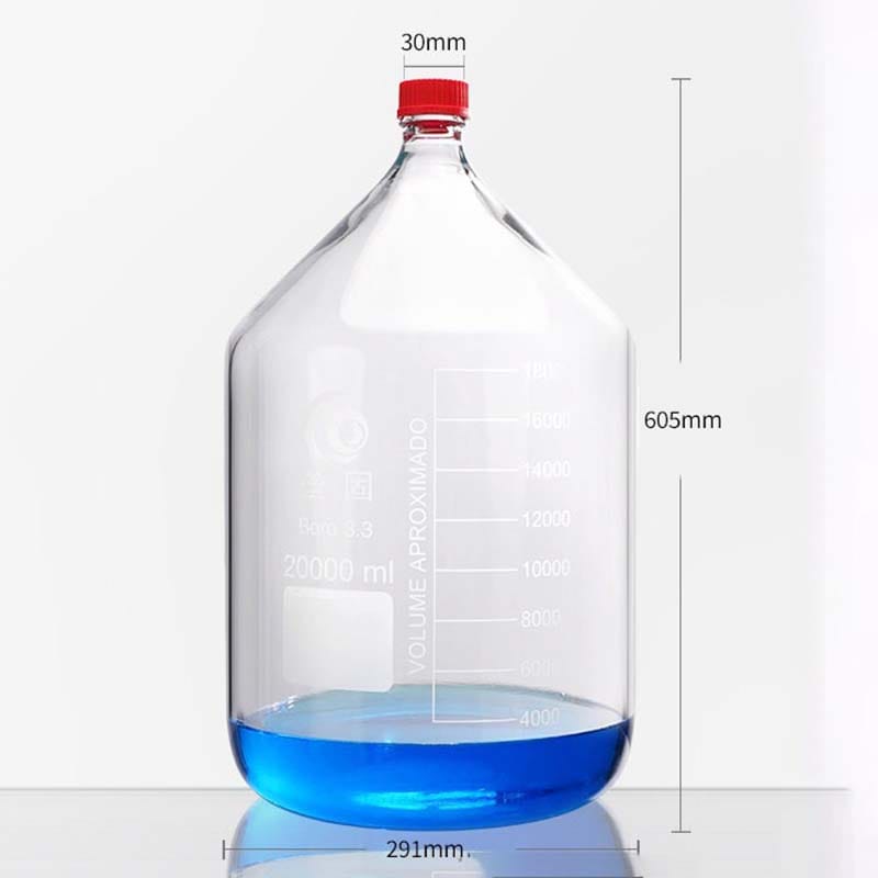 GL45 Screw top bottle, Clear Glass Reagent Bottle, 100 ml to 20000 ml