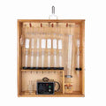 Gas analysis Apparatus acc. to Orsat-Friedrich, includes seven absorption bottles