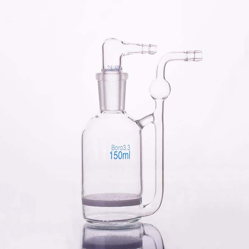 Gas Washing Bottle with Coarse Frit, 150 to 500 ml, 24/40