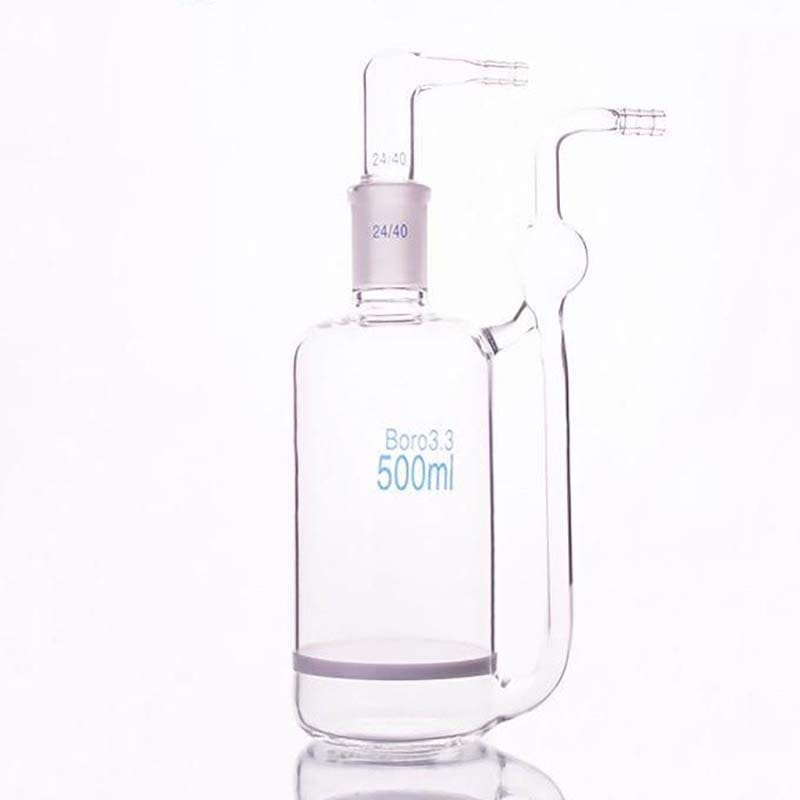Gas Washing Bottle with Coarse Frit, 150 to 500 ml, 24/40