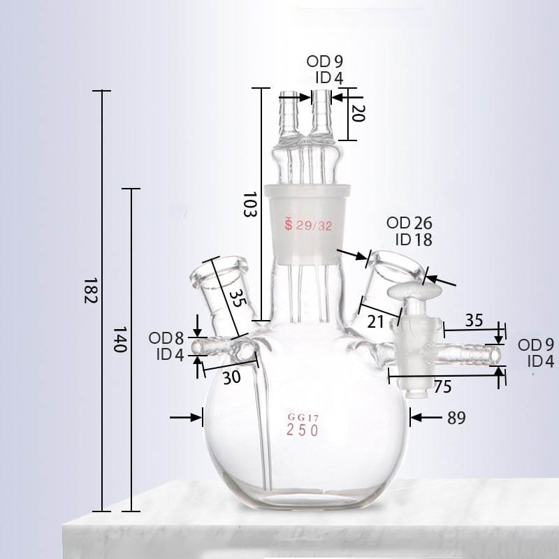 Glass vessel for Karl Fischer titration, capacity 250ml