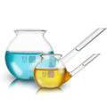Glass weighing bottle for liquid