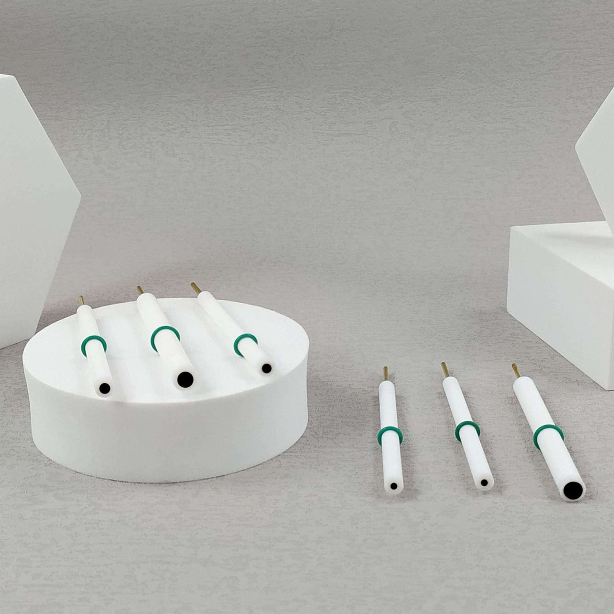 Glassy carbon disc working electrodes with PTFE rod