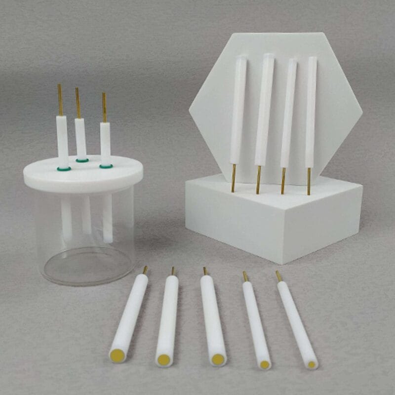 Gold disc working electrodes with PTFE rod