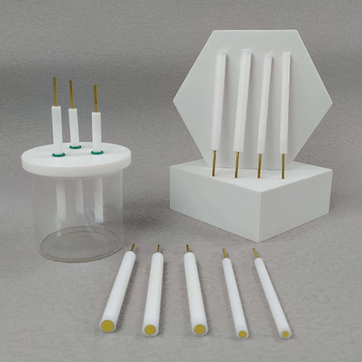 Gold disc working electrodes with PTFE rod
