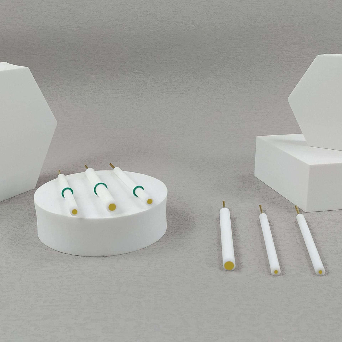 Gold disc working electrodes with PTFE rod