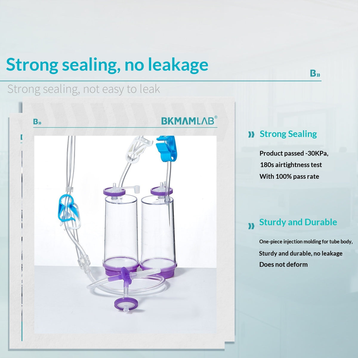 Disposable Sterile Bacterial Culture Device Fully Enclosed Leak-Proof Design Dual-Pin Two/Three Filt