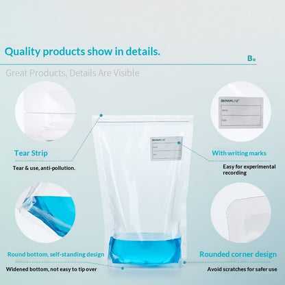 Biological Disposable Sterile Press Strip Homogenization Liquid/Gas/Water Quality Sampling Bags 200m