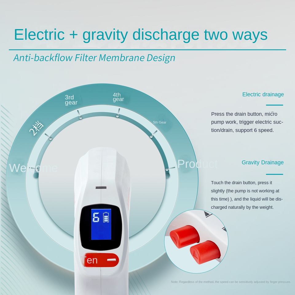 Laboratory Electric Suction Aid Plastic Ep-plus 1 Model Large Capacity Digital Display Speed Regulat