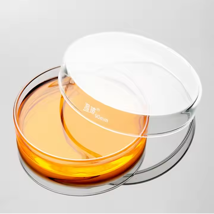 Low Priced 90mm Clear Glass Petri Dish For Laboratories Round Laboratory Glassware