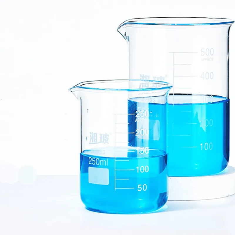 Clear Borosilicate Glass Measuring Cup Low Shape Beaker In 50ml 200ml 300ml 1000ml & 5000ml Sizes