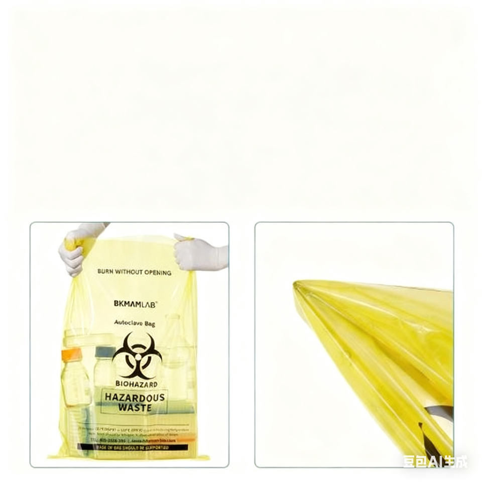 Biomedical Garbage Bags Pp/pe Material 50*60 Size Can Withstand High Temperature High Pressure Biolo