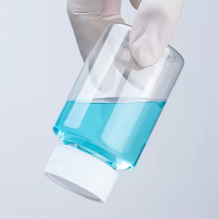 ISO Certified Food Grade PET Reagent Bottle Plastic Sample Bottle with Wide Mouth for Laboratory Use