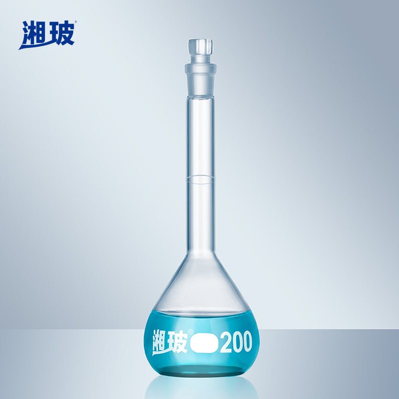 Glass Volumetric Flask with Glass Stopper, 5-2000ml Transparent/Brown/Amber Available