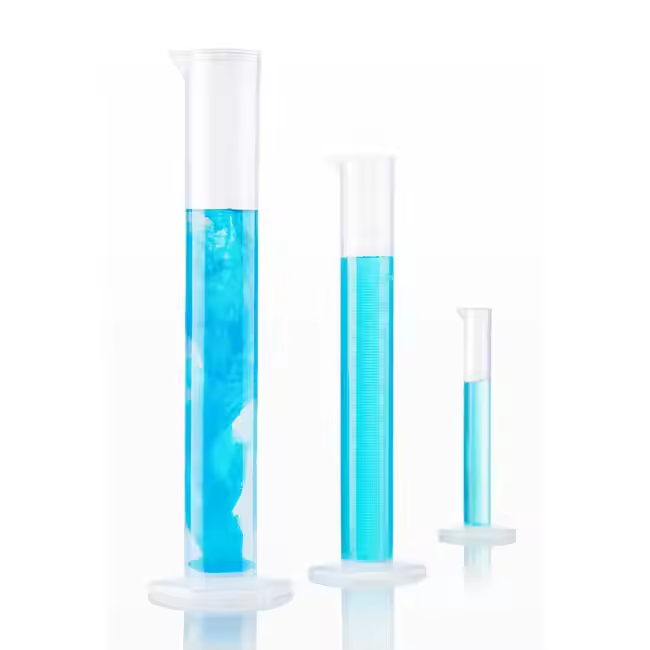 PP Material Plastic Graduated Cylinders 10ml to 2000ml Range Beakers for Laboratory Use