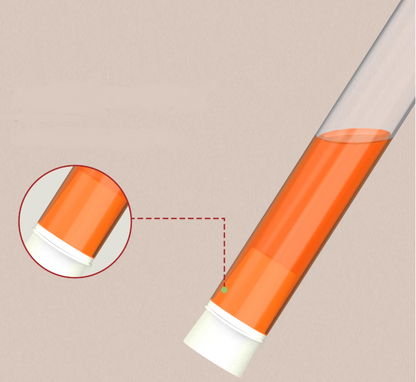 Glass test Tube, Flat Rim, Round Bottom with Stopper