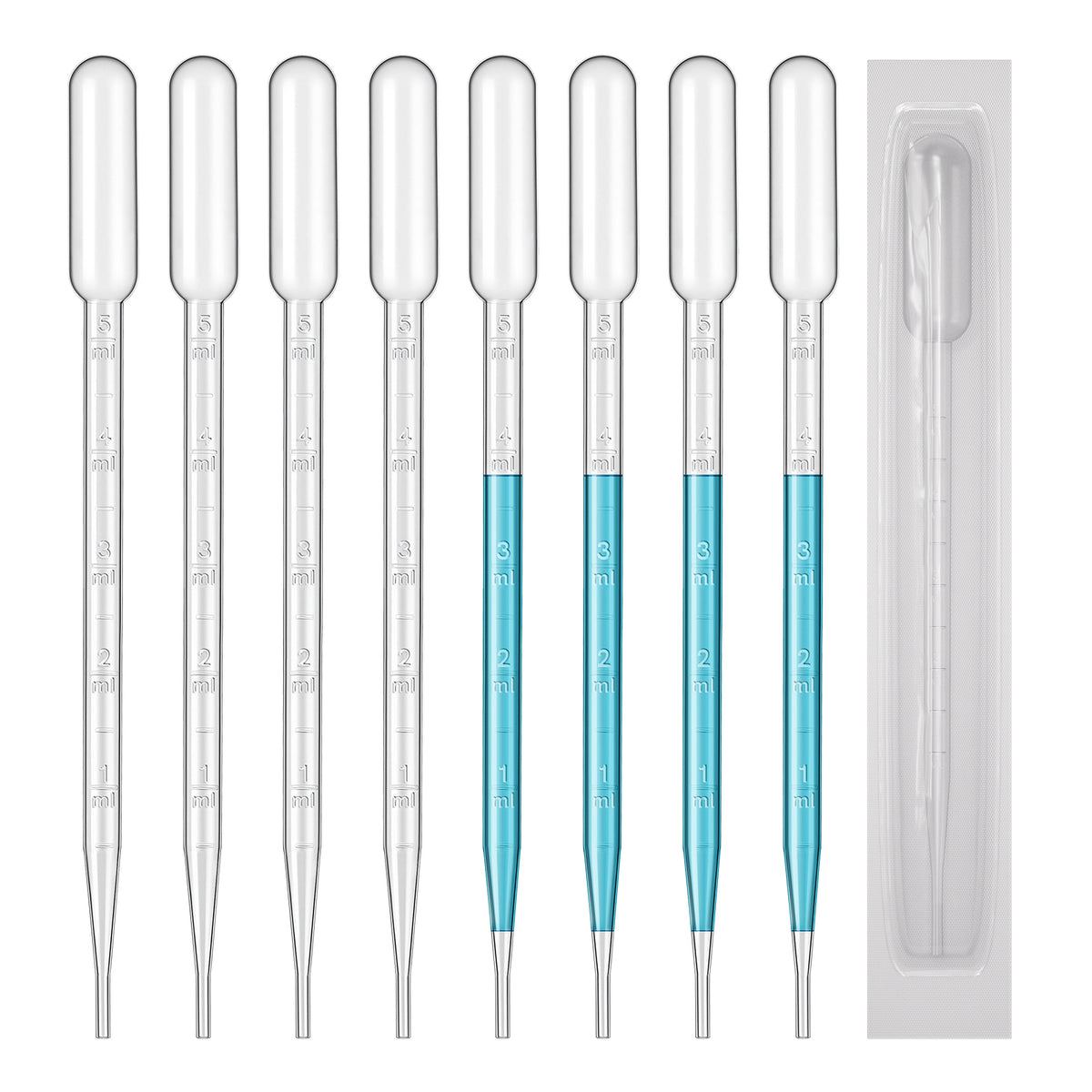 Lab 1-10ml Independent Sterile Transferring Pipette Disposable Plastic Dropper Sterile Pasteur Pipet