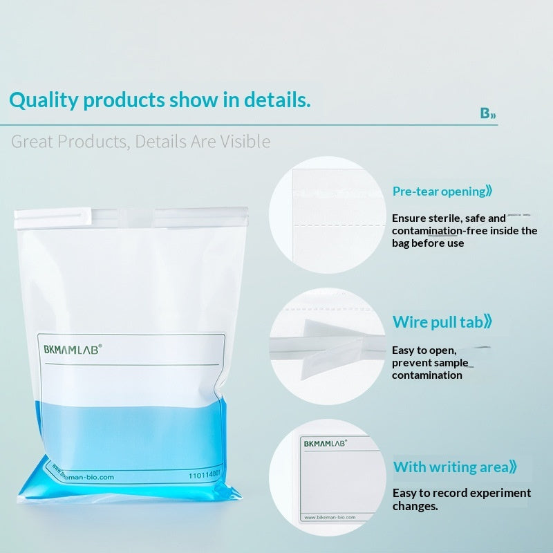 Bio-wire Homogeneous Thickened Plastic Sampling Bag 60ml Capacity Laboratory Water Sample Collection