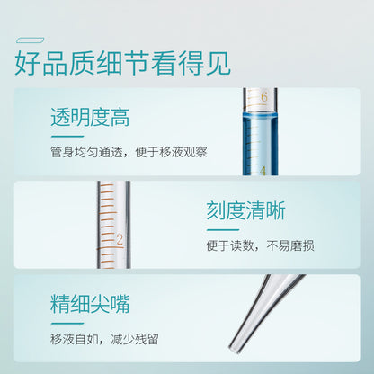 Glass Dropper Rubber Tip Pipette Graduations Suction & Sampling Tubes Chemical Lab