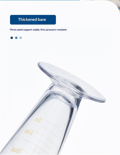 Lab Glassware Glass Triangular Graduated/Measuring Cup/ Cylinder, Large-Capacity with Graduations Tr