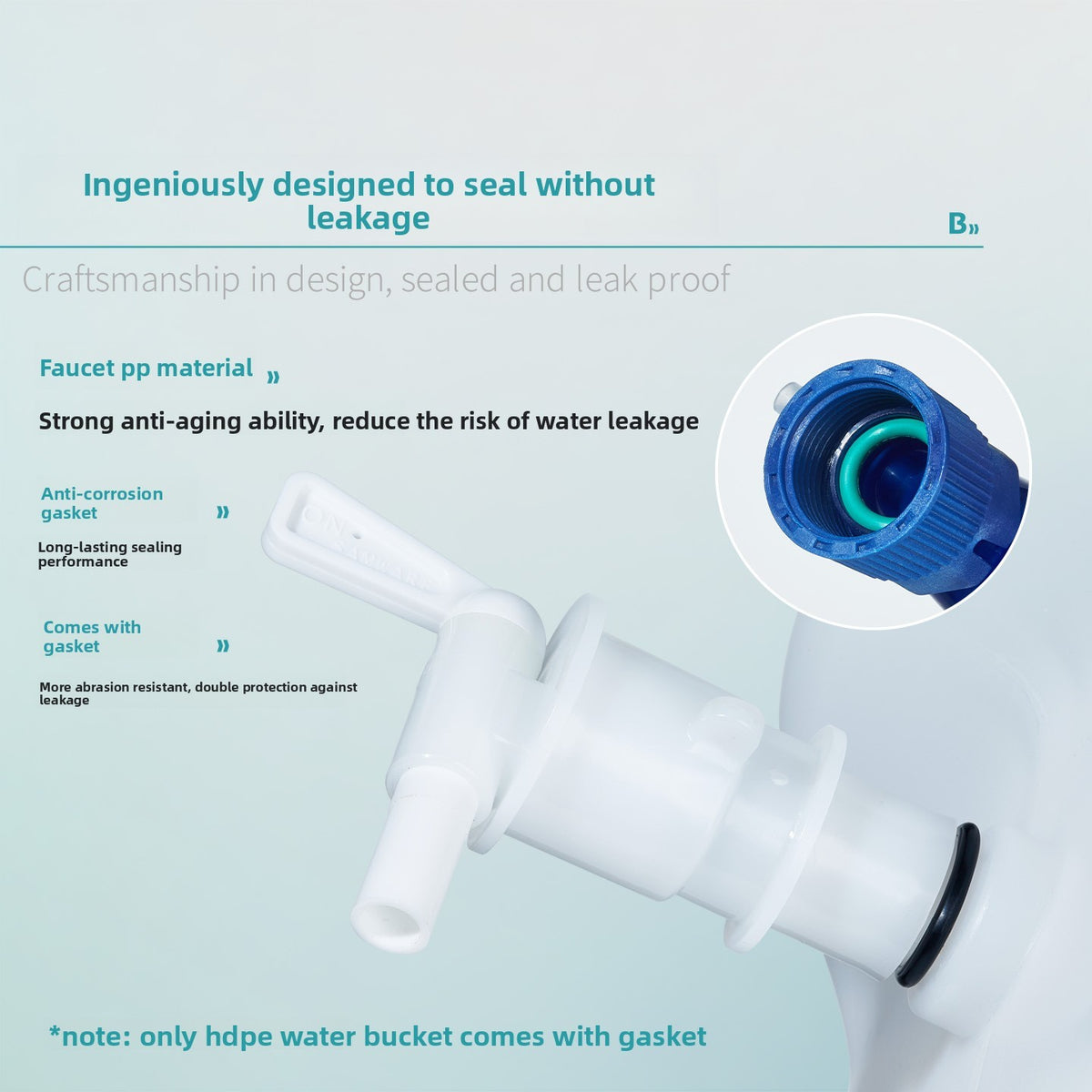 Bikeman 009 Bioplastic PP Laboratory HDPE for Distilled Pure Water Storage Bucket Bottom-Mouth Bottl
