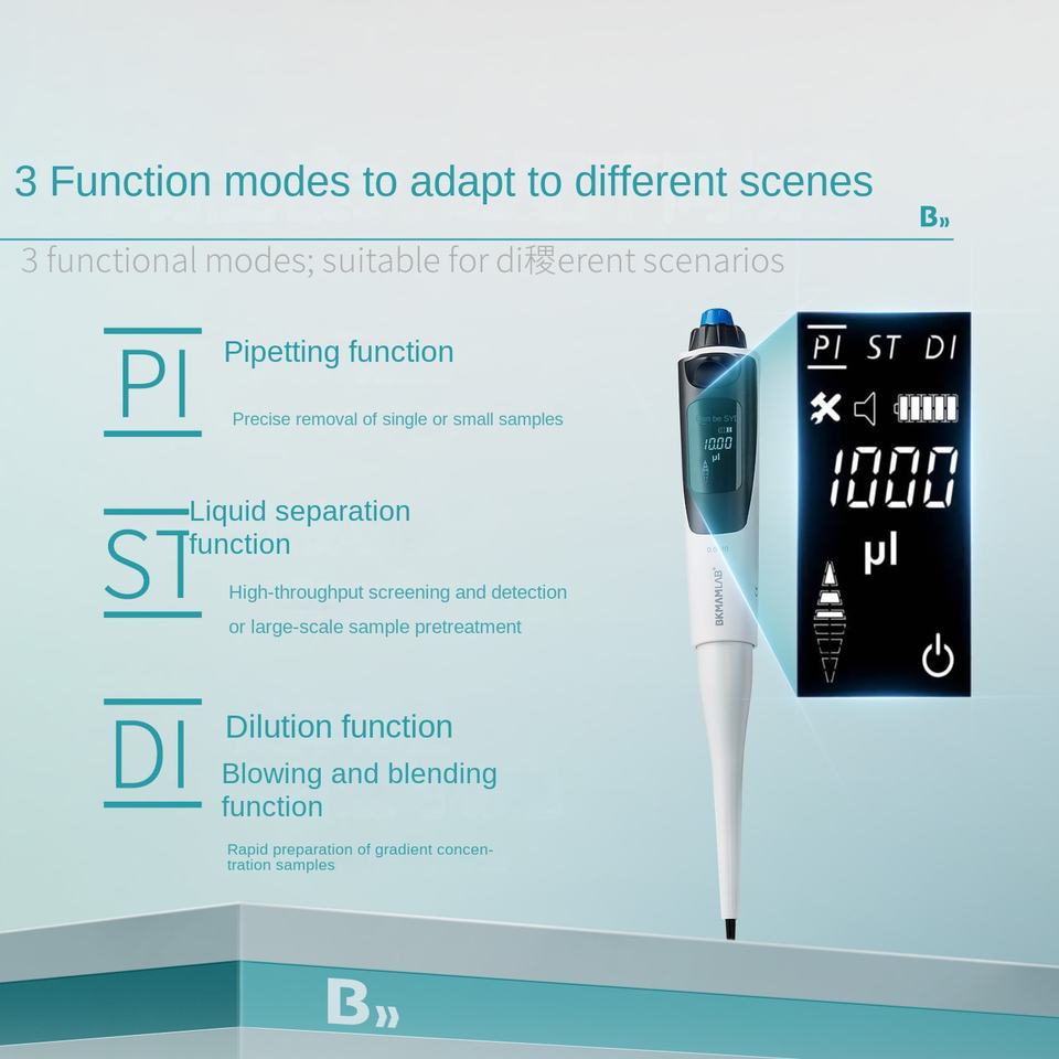 Discovery-e+ 0.5-10l Bio-electric Pipette Aspirator Single/eight-channel Micro Adjustable Large Capa