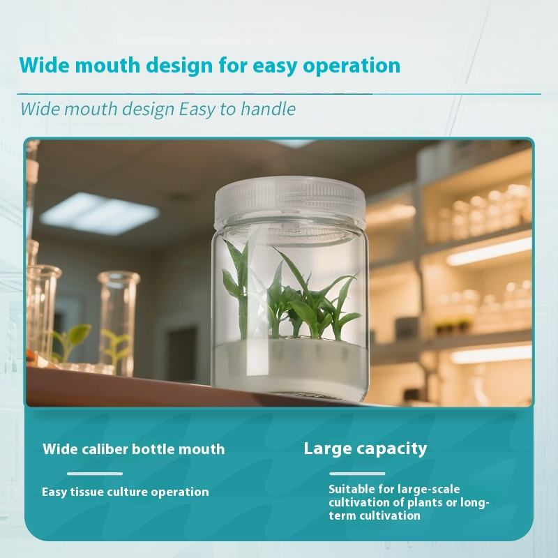 High-temperature Resistant High-pressure Wide Mouth Glass Bottle For Yogurt Strain Plant Tissue Cult
