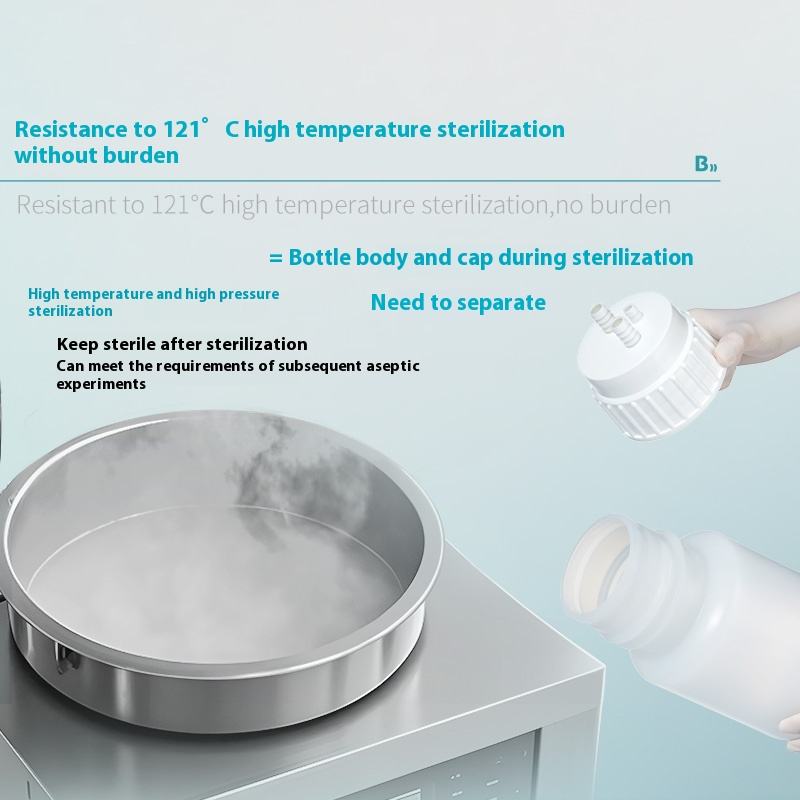 1l/2l Liquid Storage Suction Vacuum Bottle With Tee Cover Negative Pressure Pump For Biological And 
