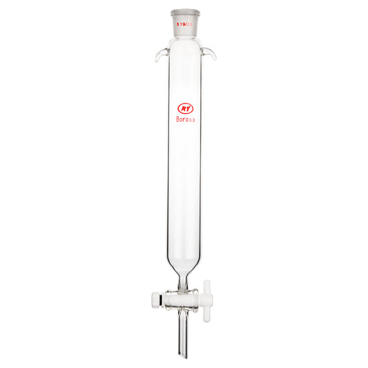 Chromatography column with PTFE stopcock
