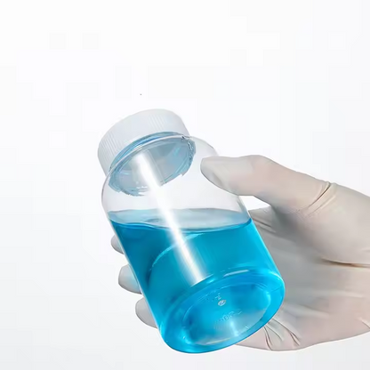 ISO Certified Food Grade PET Reagent Bottle Plastic Sample Bottle with Wide Mouth for Laboratory Use