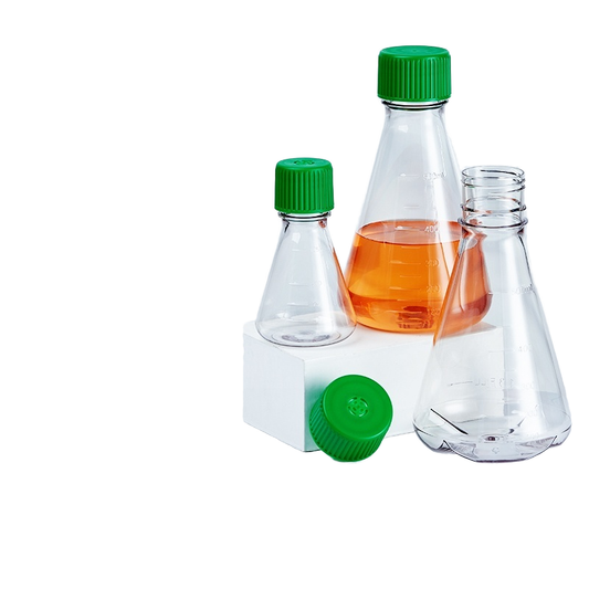 Biological Sterile Plastic Triangle Shake Flask 125/100/250/500ml Pyrogen-free Conical Flask For Cel