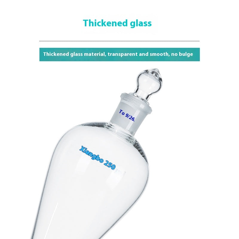 60ml/250ml Laboratory Glass Piston Ptfe Conical Pear-Shaped Barrel Constant Pressure Spherical Funne